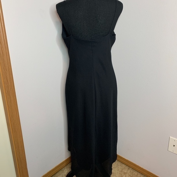 Be Smart Drop Neck High/Low Black Shift Dress - Picture 3 of 5